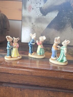 Albert Kessler Porcelain Mice Couples 2.5" Excellent Condition
